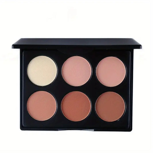 6-Color Contour & Highlighter Powder Palette